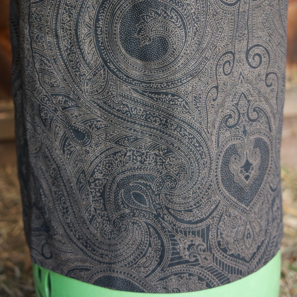 Ralph Lauren Linen Brown & Black Fall Paisley Print Maxi Skirt Woman's M - Picture 7 of 14